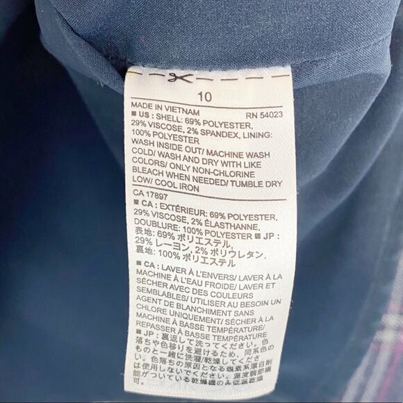 Banana Republic Plaid Mini Skirt Short Straight Dark Academia Preppy Size 10 - Picture 8 of 8